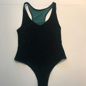 American Apparel Jumpsuit in velvet green